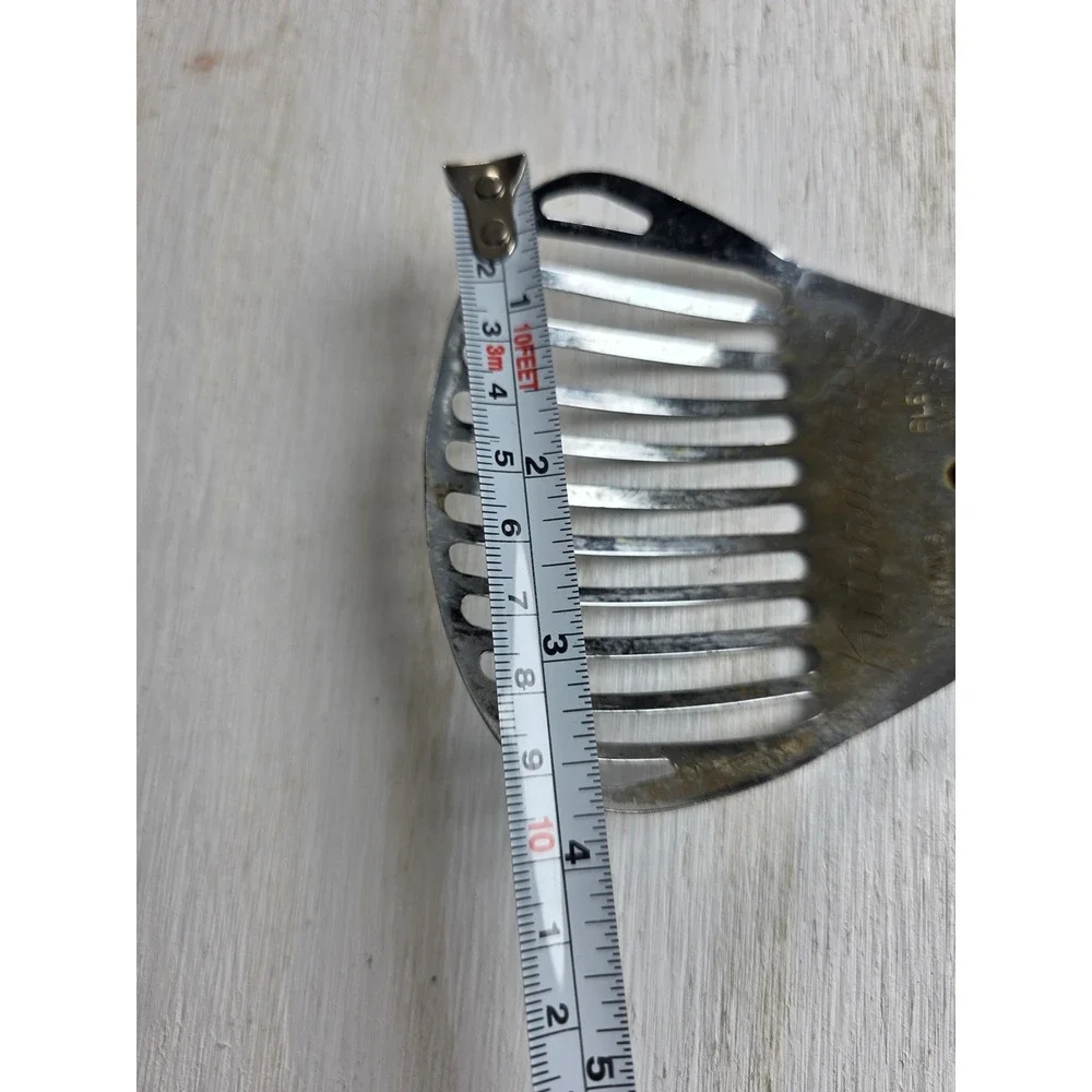 Vintage Kitchamajig Slotted Spatula Strainer Wood Handle USA Kitchen Tool Boho